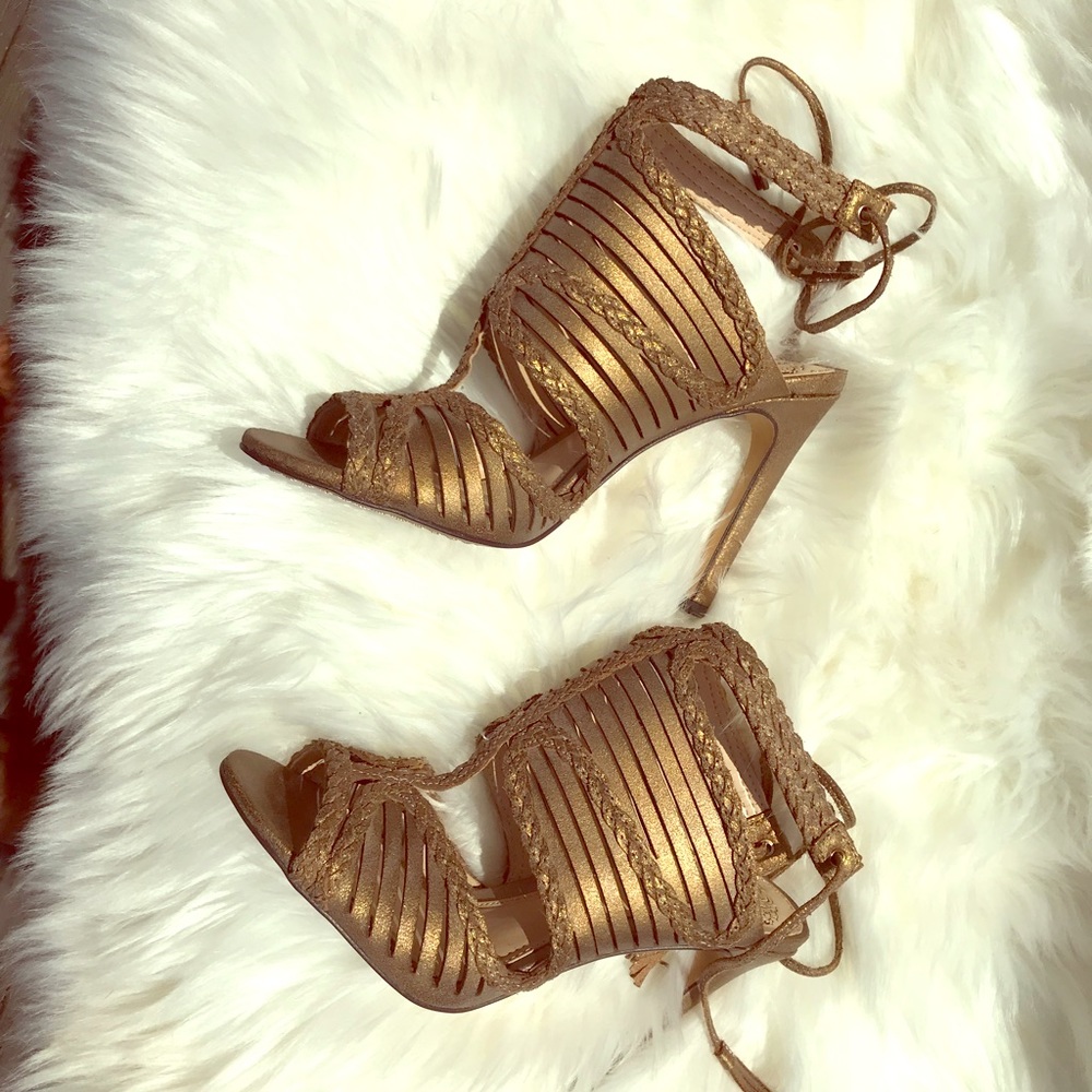 Heel sandals gold / bronze kabira vince camuto